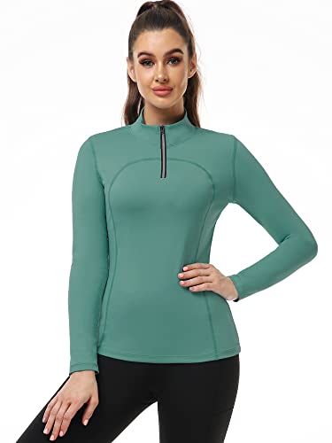 Image of CADMUS Women's Compression Long Sleeve Shirts for Hiking Running Dry Fit Tights