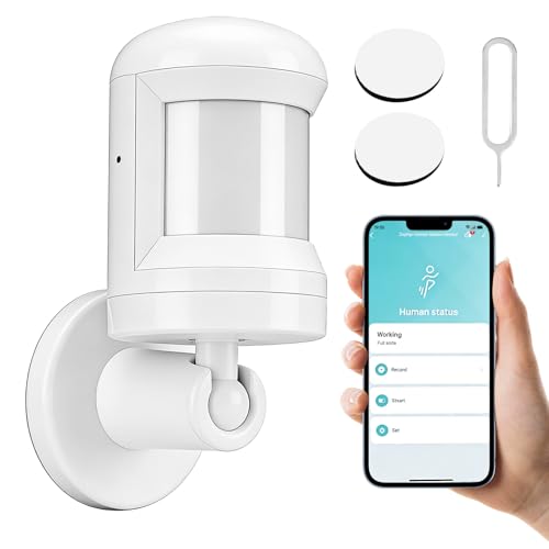 Sensor de movimiento, sensor de movimiento inteligente ZigBee PIR para sistema de alerta, mini sensor de contacto inalámbrico para automatización del hogar inteligente, ángulo de detección de 150°