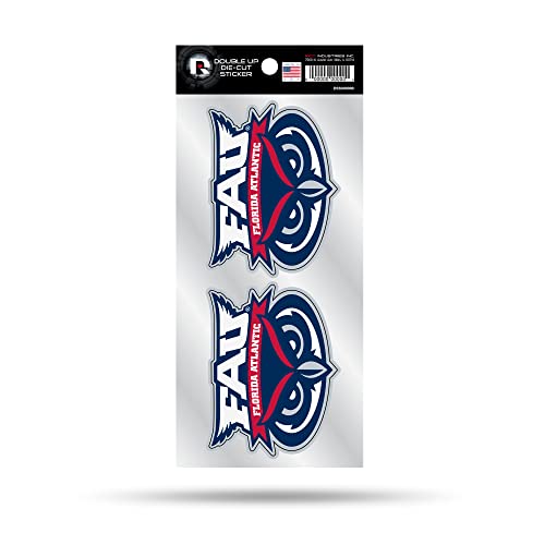 Florida Atlantic FAU Owls Two 4 x 4 inch Decals Design
