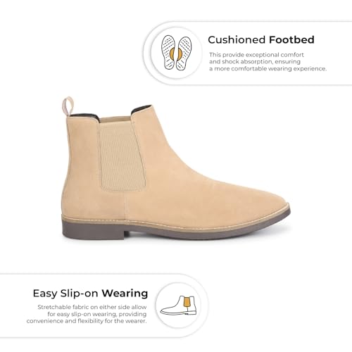 Image of YOHO Comfortable Boots For Men | Extra Cushioned Foot Bed And Skin Friendly Ankle Boot With Low Heels | PU Finish Material | Trendy, Stylish & Casual Boots | Winter, Snow & Holiday Outings