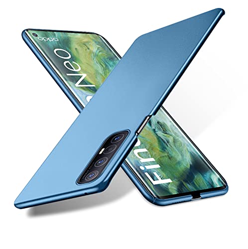 Bastmei Cover per Oppo Find X2 Neo 5G, Ultraleggero Ultrasottile Antiscivolo Antigraffio Protezione Della Telecamera, PC Rigido Smerigliato Cover per Oppo Find X2 Neo 5G (Blu)
