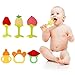 SLotic Baby Teething Toys 6 Pack - Silicone Natural Organic Freezer Safe Teethers for Newborn Infant, Soft & Textured - Babies Shower Gift