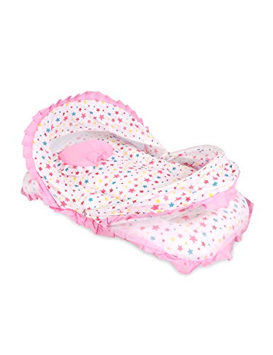 Image of VParents Joy Jumbo XL Pink Cotton Bedding Set & Mosquito Net
