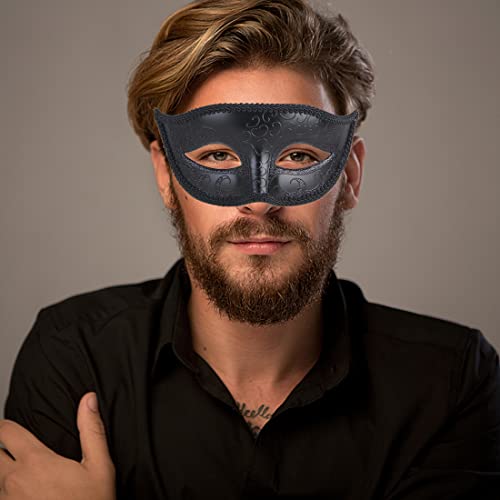 Ietang On Stick Couple's Gorgeous Venetian Masquerade Masks Party Costumes Accessory (On Stick-Black) #TOP5