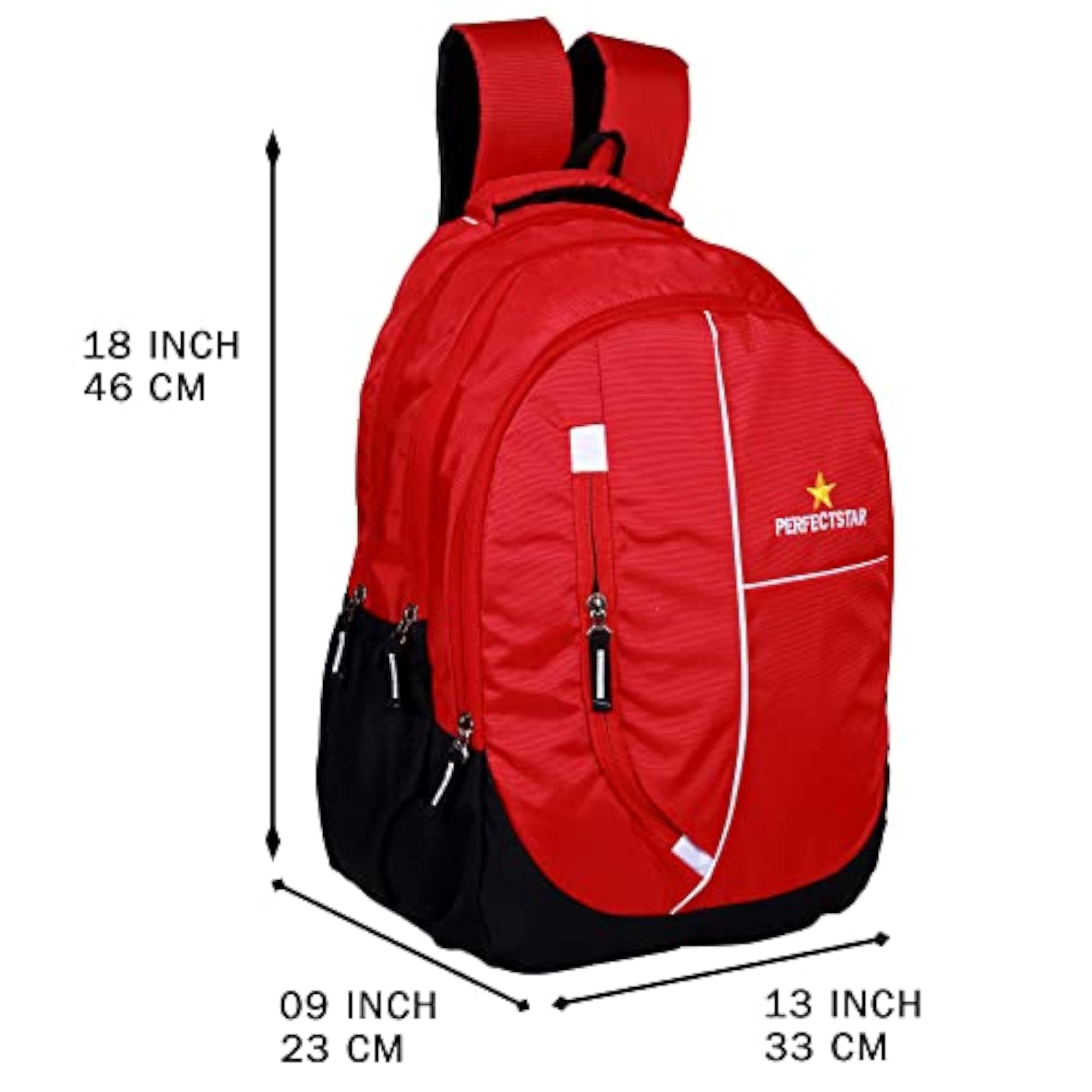 Large 40L Red Laptop Backpack for School & College