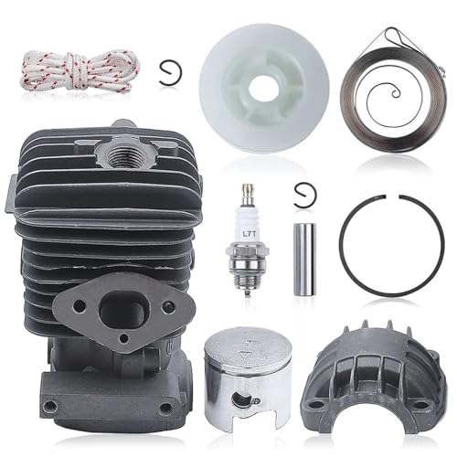Cilindro de 34 mm para motosierra china 2500 25cc con kit de pistón motor completo