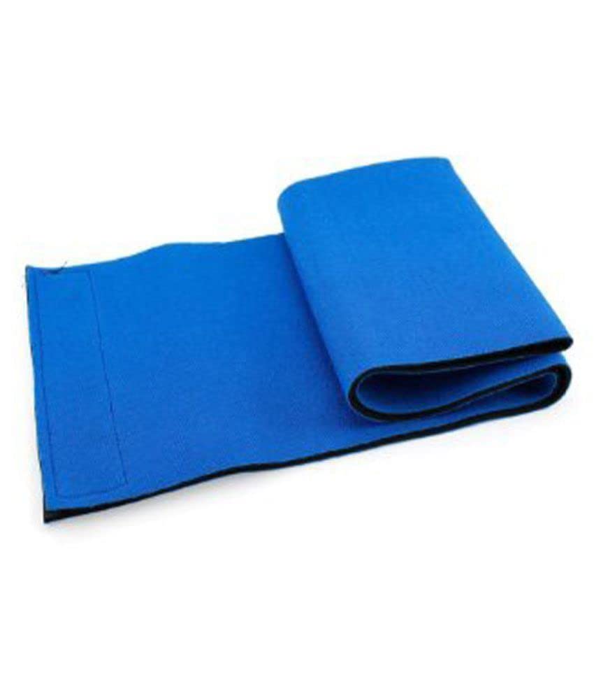 KREYA ENTERPRISE Tummy Trimmer Adjustable Wrapping Belt for Gymming Pack of 1 Waist Support Blue