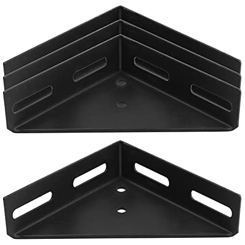 heneng 4 Pcs 9" Bed Corner Support, Metal Triangle Brace Fastener, Thick 2.7mm, Max Load 260lb. Cover