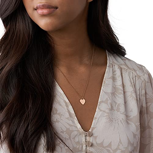 Fossil Women's Engravable Necklace, Color: Rose Gold (Model: Jf03021791) #TOP2