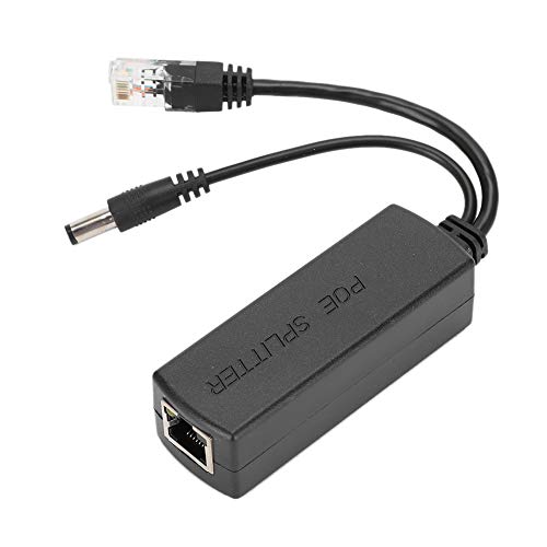 KANASI PoE Splitter 48V a 12V, módulo adaptador de alimentación DC con protección contra rayos para cámaras IP de seguridad miniatura 1
