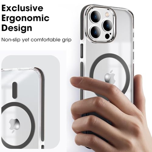 Image of MINTZZ ️ for iPhone 15 Pro Max Case, Compatible with MagSafe, Military-Grade Protection, Yellowing Resistant, Scratch-Resistant TPU Back, Magnetic Phone Case for iPhone 15 Pro Max, Clear Black
