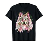 Native American Wolf Head Tribal Bohemian Tattoo Art T-Shirt
