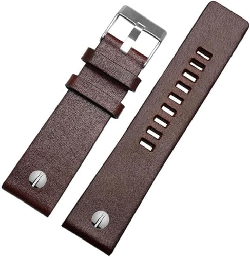 Correas de reloj de 28mm de cuero duro para sustituir pulsadores rotos con remaches