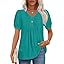 Puff Sleeve/Blue-green