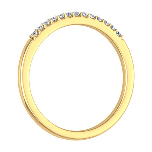 1/10 Carat Diamond Anniversary Ring Band in 10K Gold2