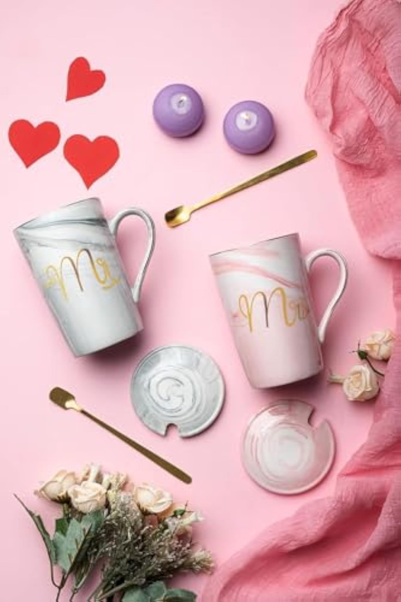 Mr & Mrs Love Brew Mug Set for Couples
