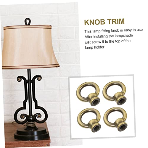 Image of 4Pcs Metal Lamp Finials Decorative Caps for Table and Floor Lamps Stylish Lamp Shade Accessories 1.97 X 1.57 X 0.7 Inch