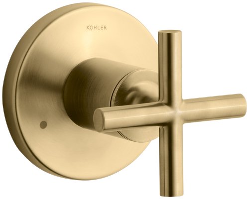 KOHLER K-T14491-3-BGD Purist Transfer Valve Trim with Cross Handle, Valve Not Included, Vibrant Moderne Brushed Gold