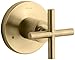 KOHLER K-T14491-3-BGD Purist Transfer Valve Trim with Cross Handle, Valve Not Included, Vibrant Moderne Brushed Gold