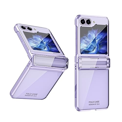 Coque Samsung Z Flip 5 ultra fine antichoc avec cadre plaqué violet