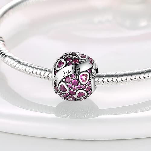 Image of MULA Birthstone Charms 925 Sterling Silver for Bracelets and Necklaces