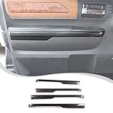 LLKUANG Car Inner Door Armrest Panel Decoration Strip Trim Compatible with Toyota Tundra 2014-2020 Pickup Car Door Protective Panel Cover Accessories(Not fit Double Cab Model) (ABS Carbon Fiber)