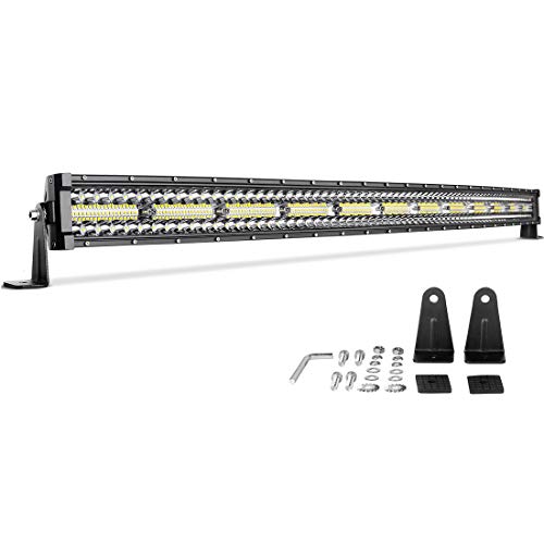 LED Light Bar 50'' Curved 720W Triple Row DWVO 45000LM Upgrade Chipset Led