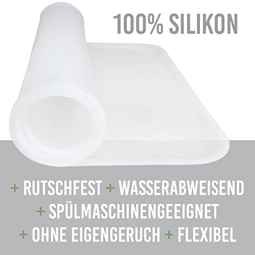 KaraLuna Basic Napfunterlage aus Silikon (60x40cm, Transparent) I rutschfeste Unterlage für Hundenapf oder Katzennapf I Futterunterlage Hund Katze Futternapf Näpfe Futtermatte Kaffeevollautomat - Image 5