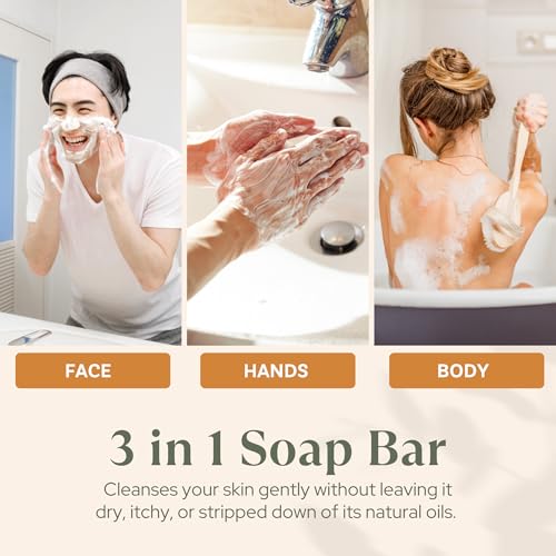 Image of Wavertree & London Sandalwood & Patchouli Scented Natural Soap (2 Bars), 7oz Moisturizing French Triple Milled Soap Bars enriched with shea butter - Pure Plant Oil Bath & Body Bars for All Skin Types