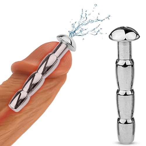 BDSMJOY Dilator Harnröhre Edelstahl Hohl Penis Plug 50mm,10 Größen,Katheter Harnröhre Mann,Penis Sexspielzeug für Männer Solo,Prostata Massage,Harnröhren Dilatatoren Männer Penisplug (Ø:8mm)