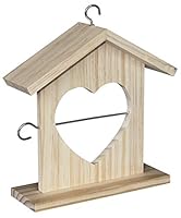 Windhager Meisenknödelhalter, Gartendeko Vogelfutterstation Meisenfutterspender, aus Massivholz, inklusive Aufhängehaken, 6 x 19 x 19,5 cm, Holz