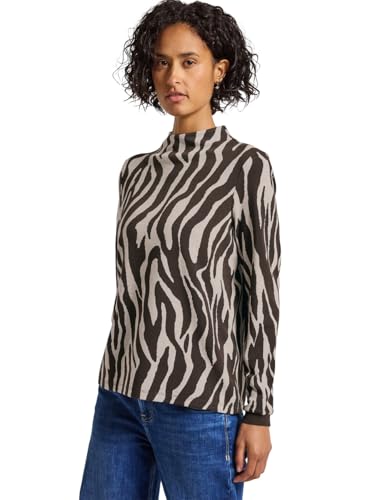 T-Shirt avec imprimé zèbre Femme top mode col rond manches courtes