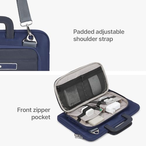 Image of uppercase Node Laptop Sleeve, Multi-Textured Quilted Design, Quick Access Pocket, Trolley Sleeve, Slide-in Handle & Detachable Shoulder Strap, Ideal for Men & Women | Office & Travel