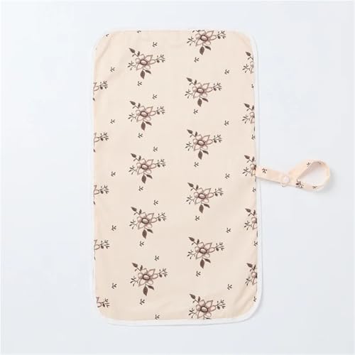 ZFIHAV Cubrecamas Lavables 2pcs 35 * 60CM Washable Diaper Changing Mat Soft Polyester Portable Changing Pad Waterproof Cover Mattress(Beige)