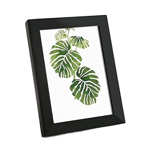 Tigrun Cadre Photo Cadres Photos 7 Pouces Cadre Photo Simple Cadre Photo en Bois Massif Rectangulaire Photo Affichage Chambre Salon Décoration De Bureau Cadre Photos (Color : Black) Cover