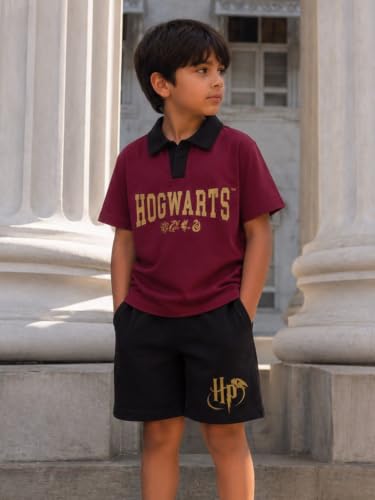 Image of Nap Chief Kids Cotton Official Harry Potter Co ord Set for Boys & Girls, T Shirt and Shorts for Casual Wear