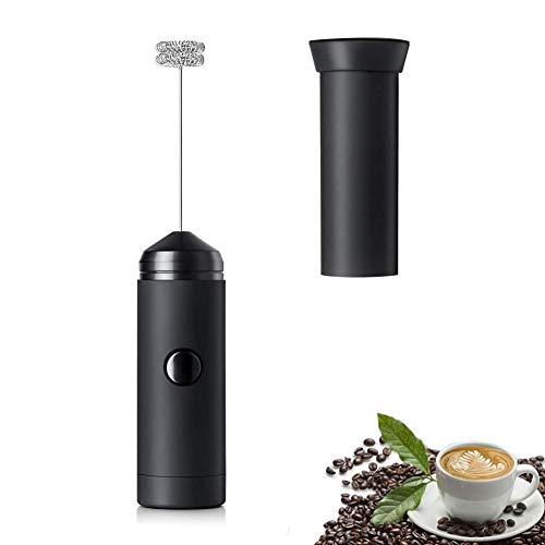 Hamkaw Handheld Milk Frother Mini Blender Portable Drink Mixer Electric With Base Double Layer Egg Beater For Bulletproof Coffee, Lattes, Frappe