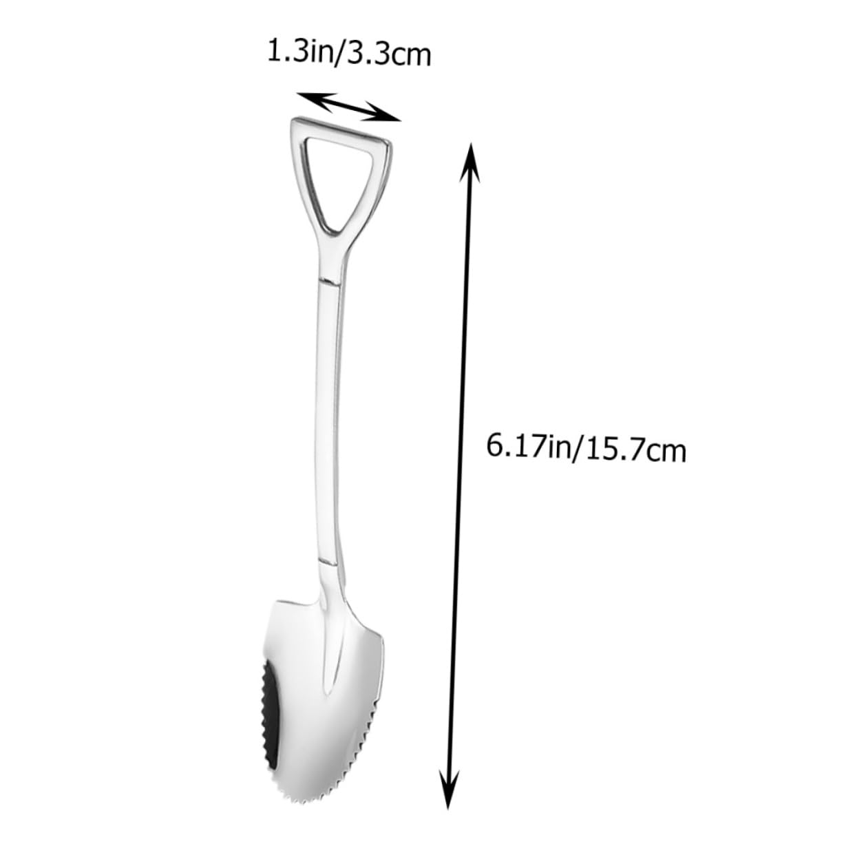 Cabilock Set Stainless Steel Zigzag Scraping Spoons Grapefruit Spoons and Serving Spoon Fruit Scraping Tool Long Handle for Easy Use