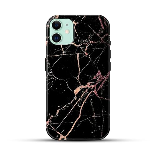 Image of COLORflow Back Cover Compatible with iPhone 11 | Beautiful Black Golden Marble | Designer Printed Glossy Armoured Bumper Back Cover Compatible with iPhone 11