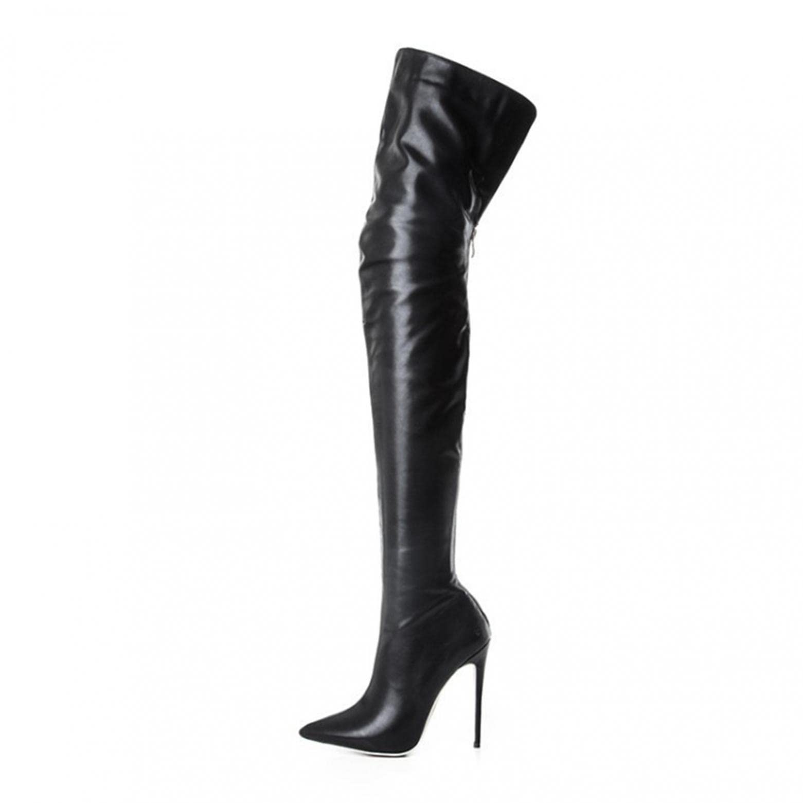 Stivali Alti Donna Stivali da Donna sopra Il Ginocchio Serpent Sexy Fashion Nightclub Scarpe con Tacco Alto (39,Nero)