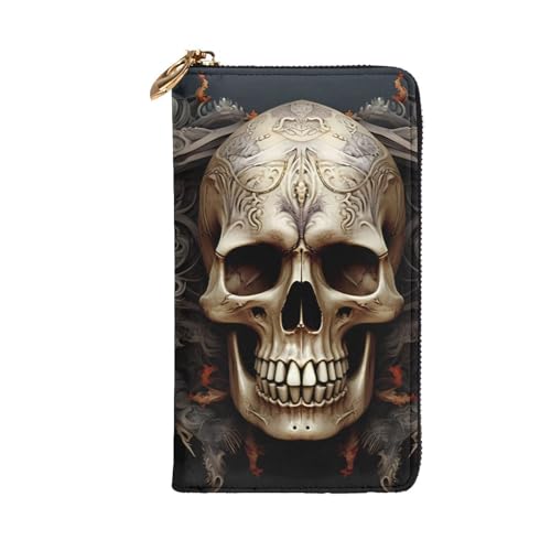Portefeuille en cuir noir de taille unique style décontracté - 2
