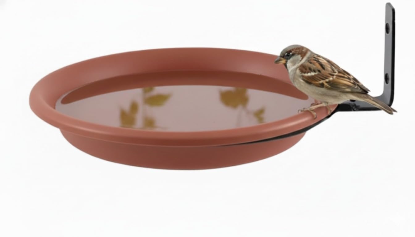 Hanging Bird Feeder & Seed Bath Tray for Balcony, Trees & Garden | Pack of 1, Brown Color | Dual Water & Seed Holder for Attracting Wild Birds | Durable Outdoor Hanging Tray-image-46