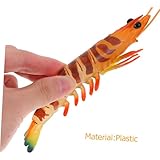 Toyvian Deko-Garnele Modell wie echt – Detailgetreue Simulation Meeresfrüchte Pädagogisches Naturkunde Spielzeug für Schule Kindergarten Robustes Kunststoff Tierfigur Set für Sammler Meeres-Deko