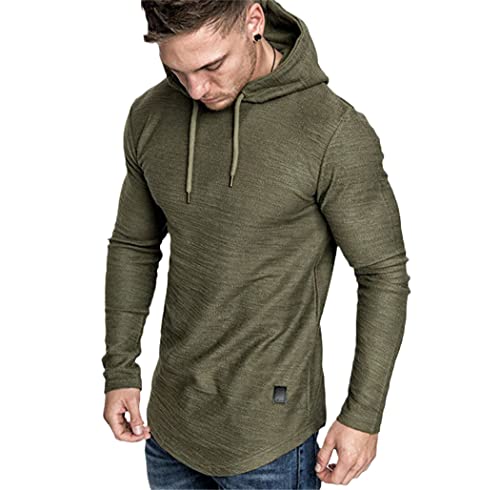 Sweat à capuche urbain vert militaire XL pour vos sorties automne et hiver en ville