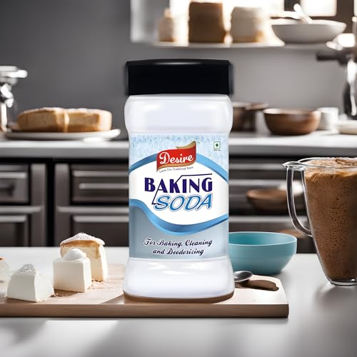 Image of Desire Baking Soda 100g | Premium Food Grade & 100% Pure Sodium Bicarbonate | Multipurpose Powder for Baking Cakes, Natural Cleaner, and Odour Remover