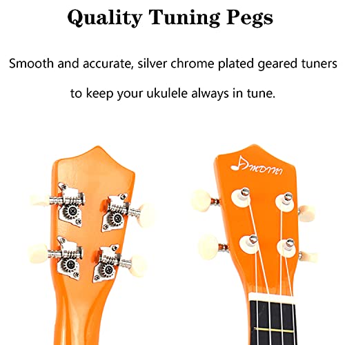 Amdini ES-U001C-ORANGE 21 Inch Soprano Ukulele Basswood Acoustic Mini Guitar thumb #7