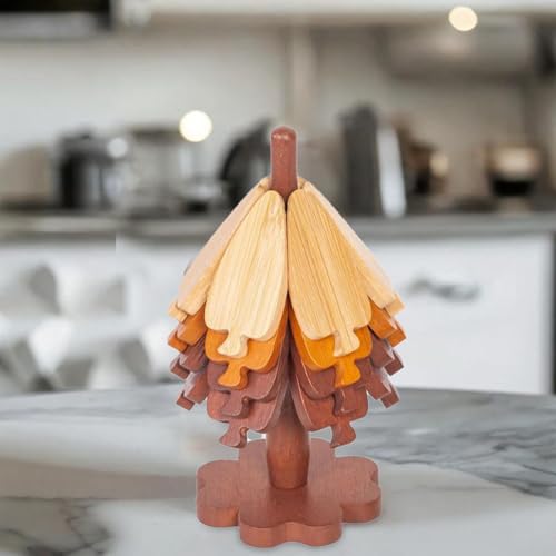 Dessous de verre en forme d'arbre isolant pour théière - 4