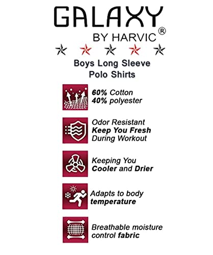 Galaxy by Harvic Boys Long Sleeve Polo Shirts4