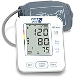 Get Fit Blood Pressure Monitor CE Approved UK for Home Use Medical Upper Arm Blood Pressure Machine - Heart Rate Monitor - Hypertension Detector - Adjustable 35-52cm X-Large Adult Cuff - LCD Display