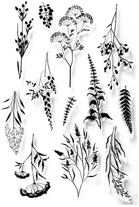 Arrietty DIY Flowers Leaves Clear Stamps for Cards Making Decoration Clear Stamps and DIY Scrapbooking Crafting